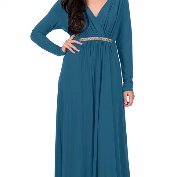 Dresses & Skirts - Koh Koh NWT wedding/prom kaftan v-neck dress